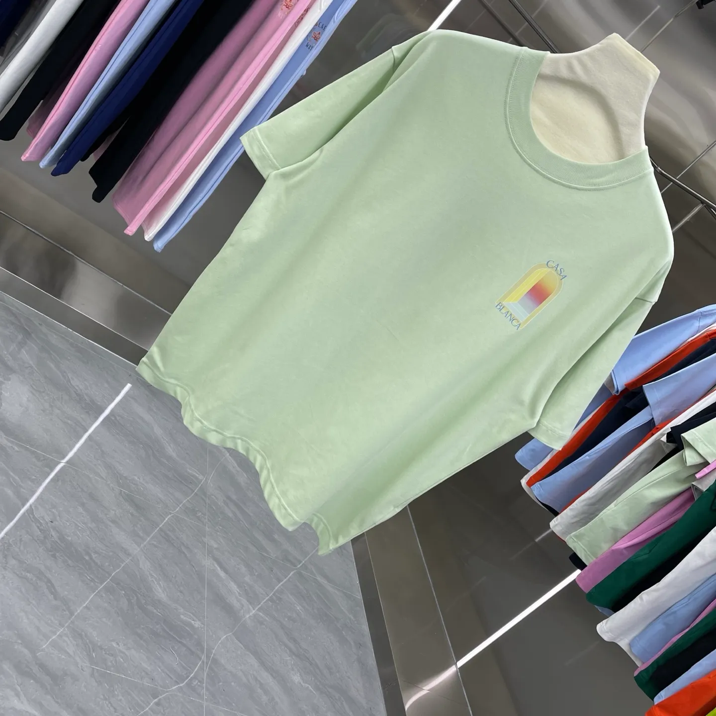 New Arrival Casablanca Classic Series T ～ ， ， 。 ， Classic ， In Stock ！ ：White Black Green Light Green Blue（5 ） Size：S M L XL XXL